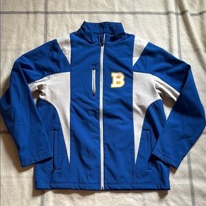 Blue and Gray Lightweight Varsity Men’s Jacket Bears Logo